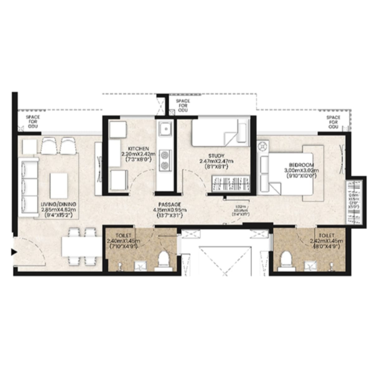 Mahindra-Happinest-Floor-Plan-2-BHK-536-sqft-